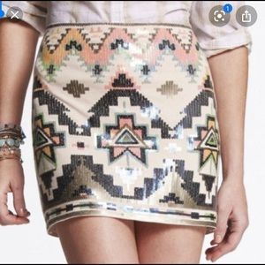 Express Sequin Skirt